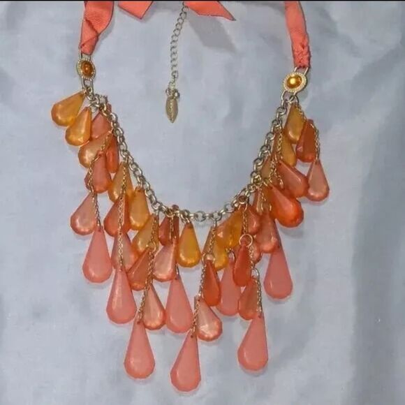 Vtg Coldwater Creek Dangling Bead Necklace Teardrop Necklace - Picture 12 of 16